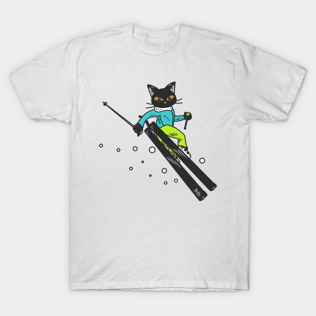 Ski action T-Shirt by BATKEI